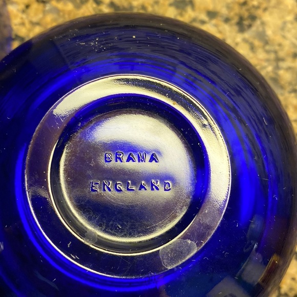 Vintage Silver Plate Cobalt Blue Glass Sugar & Creamer Set Made In England - Picture 10 of 14